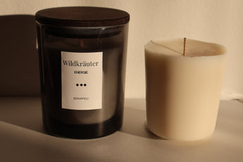 Wildkräuter Duftkerze mit Refill
